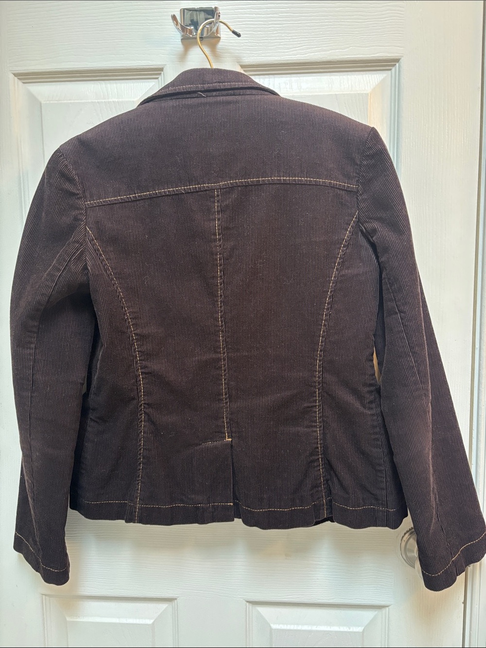 Boden - Adorable Women's Brown Corduroy Tailored Blazer with contrast seaming - Picture 4 of 7